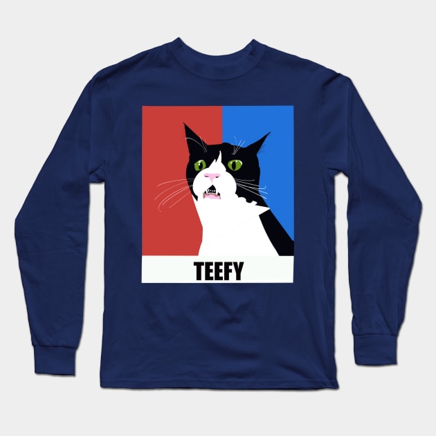 Teefy Cat Long Sleeve T-Shirt by TAP4242